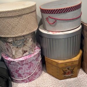 Vintage hat boxes